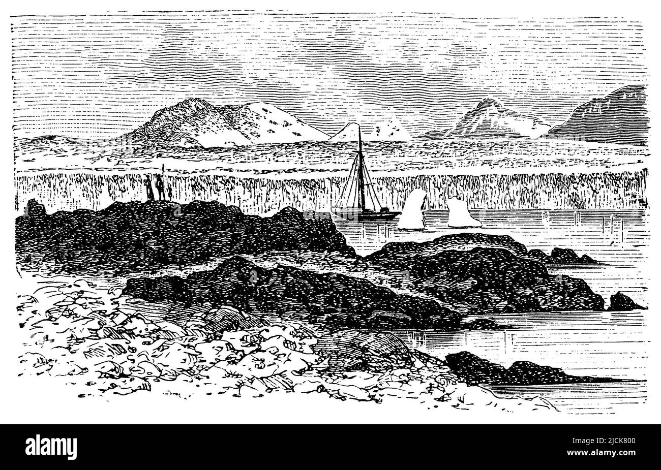 Svalbard, Norvège, , (livre d'images, 1881), Spitzbergen, Norwegen, Svalbard, Norvège Banque D'Images