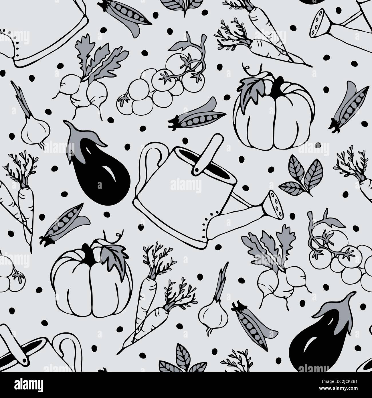 Motif vectoriel sans couture avec esquisse végétale sur fond gris. Style de papier peint vintage simple. Décoration de cuisine textile de mode. Illustration de Vecteur