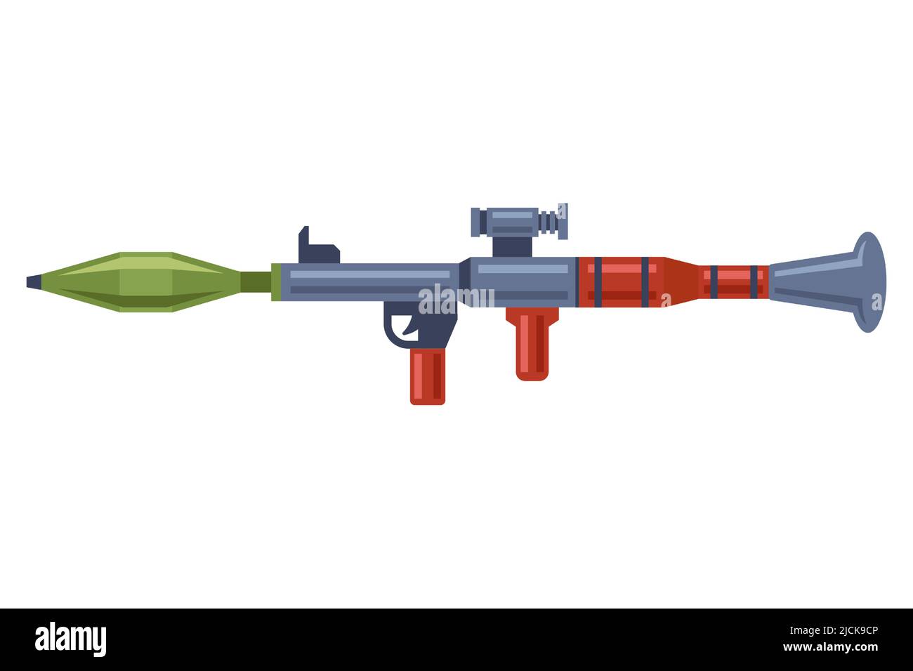 lance-grenade soviétique obsolète. armes anti-chars. illustration vectorielle plate. Illustration de Vecteur