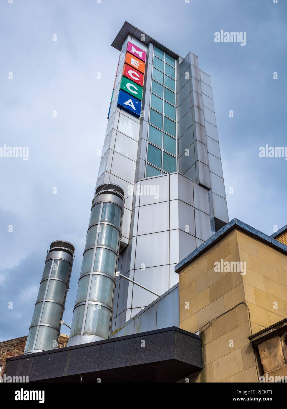 La Mecque Playhouse Tower Dundee Scotland - 1936 International Modern Super Cinema Advertising Tower - architectes Joseph Emberton & John Fairweather Banque D'Images