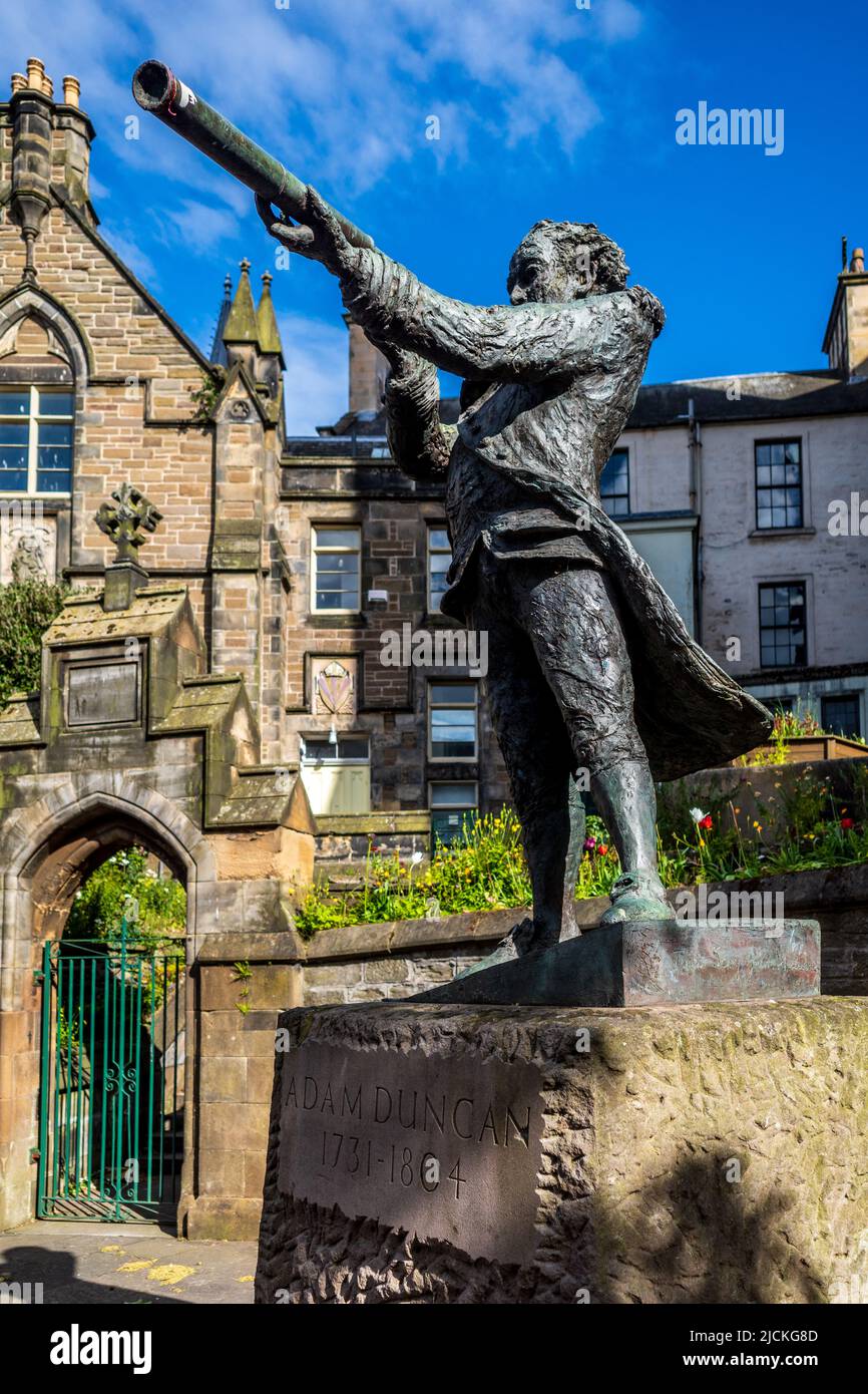 Statue d'Adam Duncan Dundee - Statue de l'amiral Lord Duncan (Adam Duncan), vainqueur de la bataille de Camperdown 1797. Amiral Duncan 1731-1804. Banque D'Images