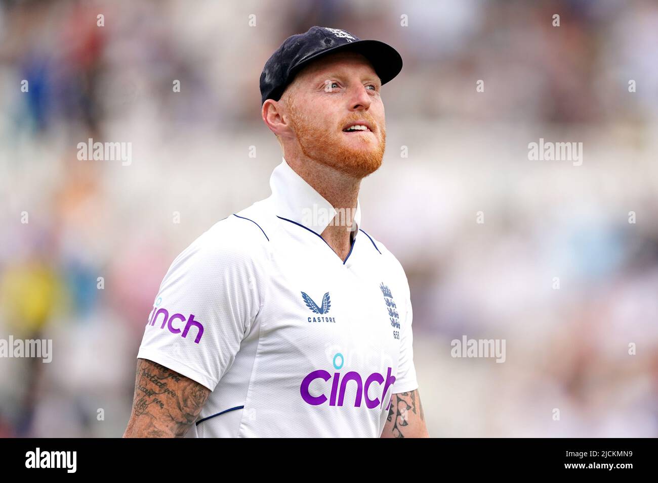 Ben Stokes en Angleterre pendant le cinquième jour du deuxième LV= Insurance Test Series Match à Trent Bridge, Nottingham. Date de la photo: Mardi 14 juin 2022. Banque D'Images