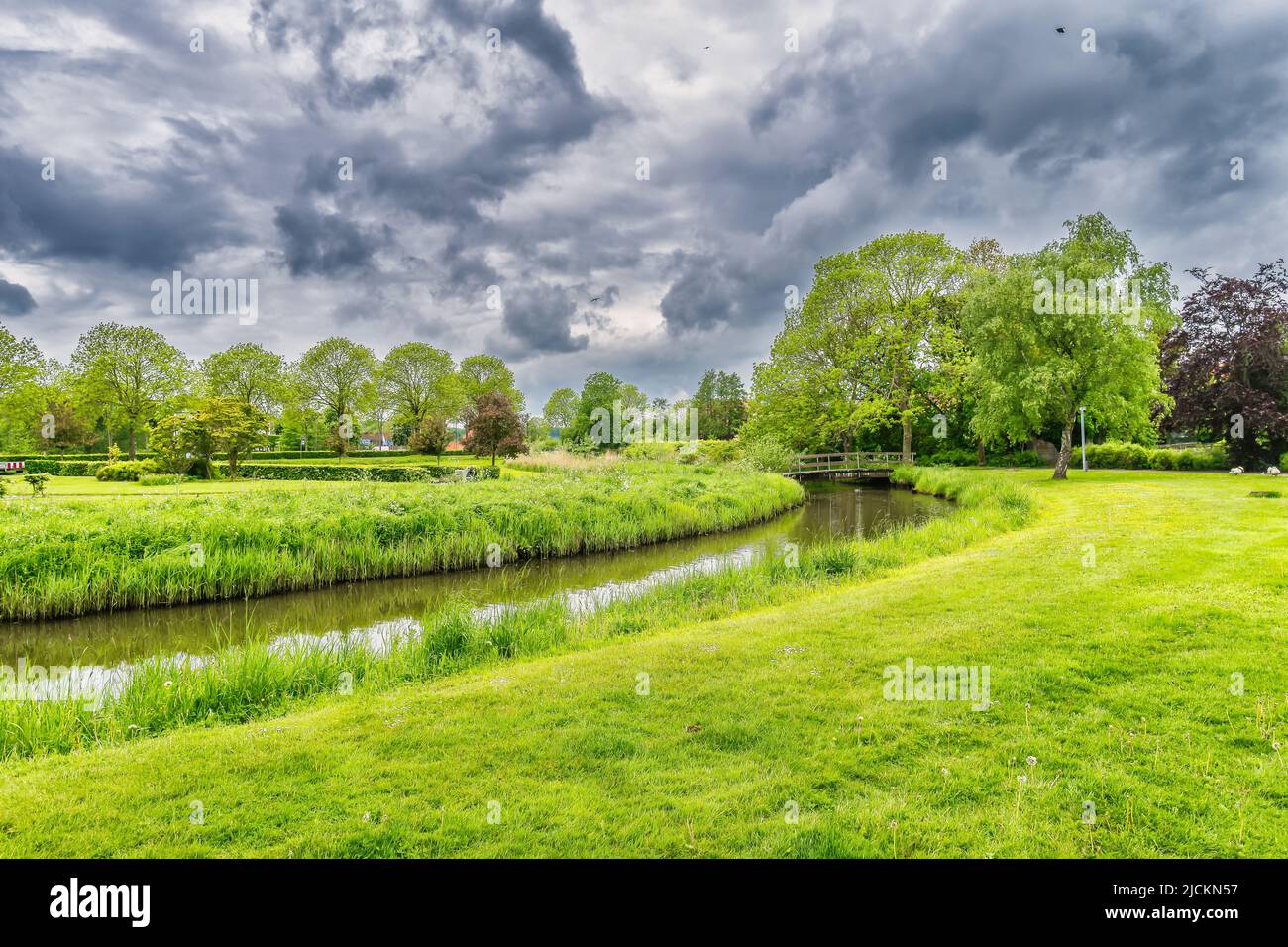 Parc dans la périphérie d'Aabenraa dans le sud du Danemark Banque D'Images