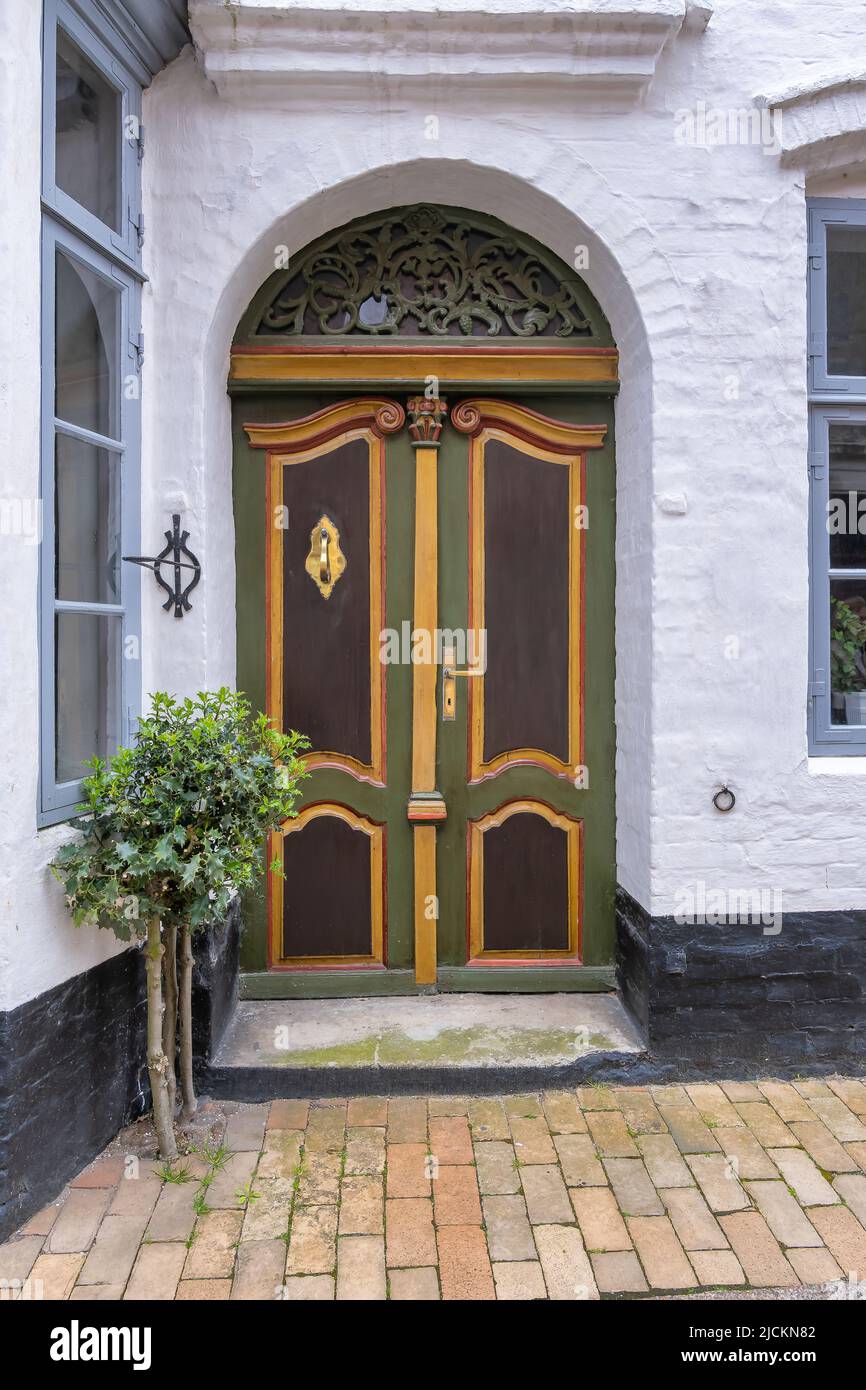 Porte traditionnelle à Aabenraa dans le sud du Danemark Banque D'Images