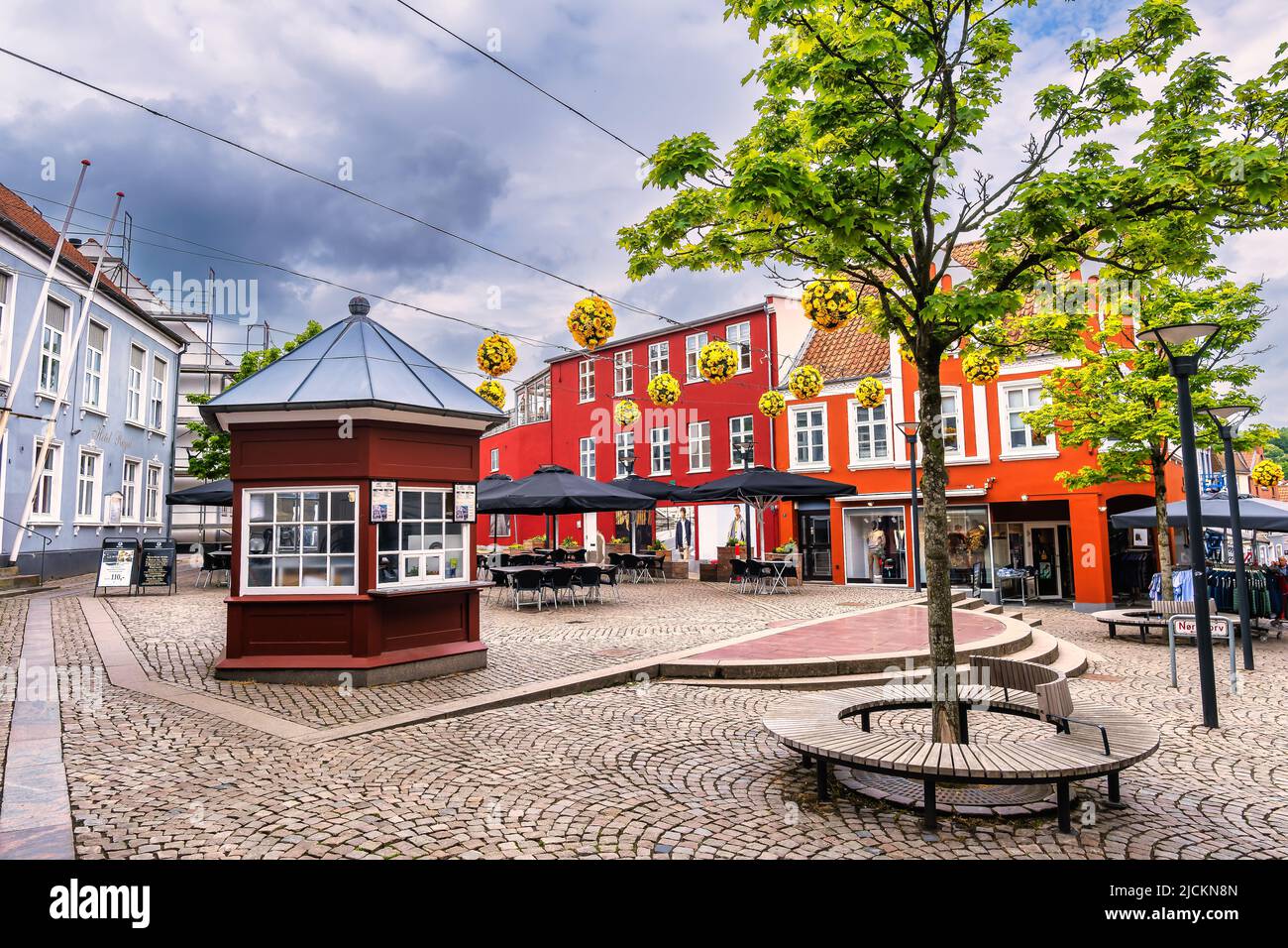 Petite place Aabenraa dans le sud du Danemark Banque D'Images