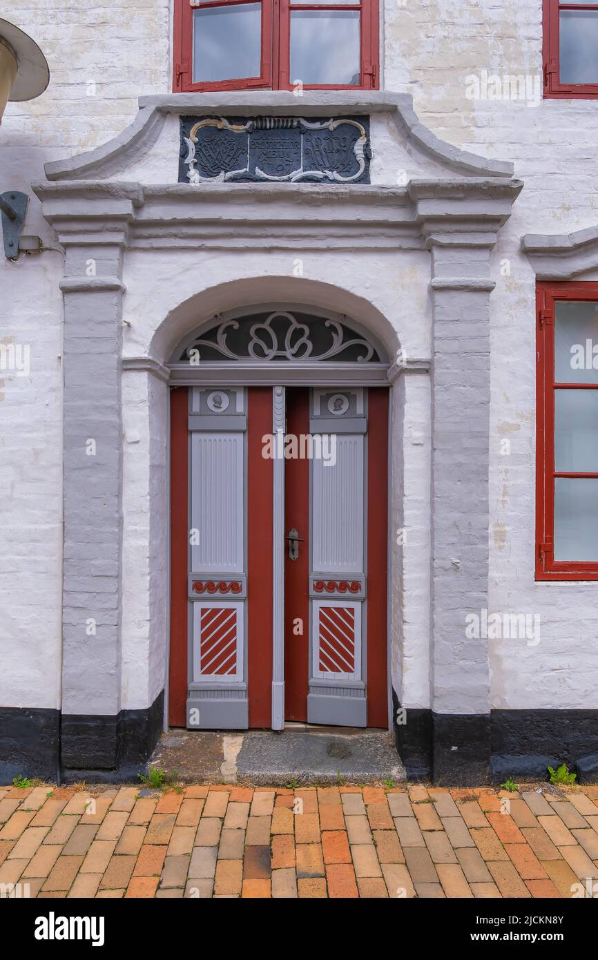Porte traditionnelle à Aabenraa dans le sud du Danemark Banque D'Images