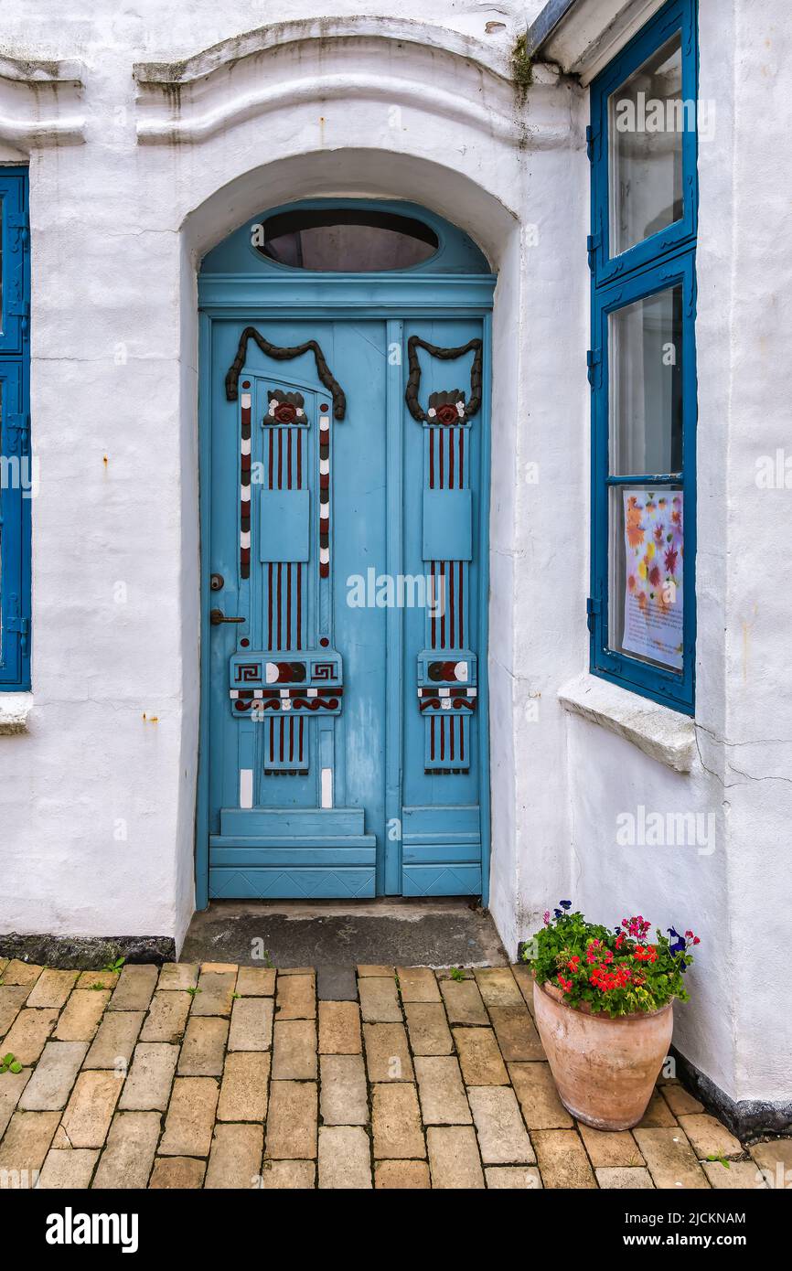 Porte traditionnelle à Aabenraa dans le sud du Danemark Banque D'Images