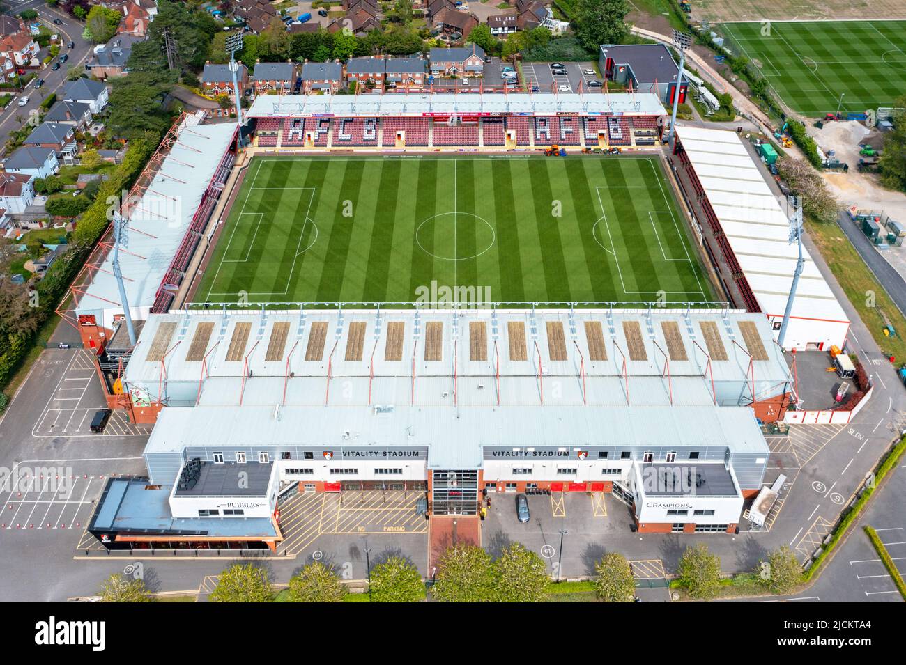 AFC Bournemouth, Stade Vitality, image aérienne. 13th mai 2022 Banque D'Images