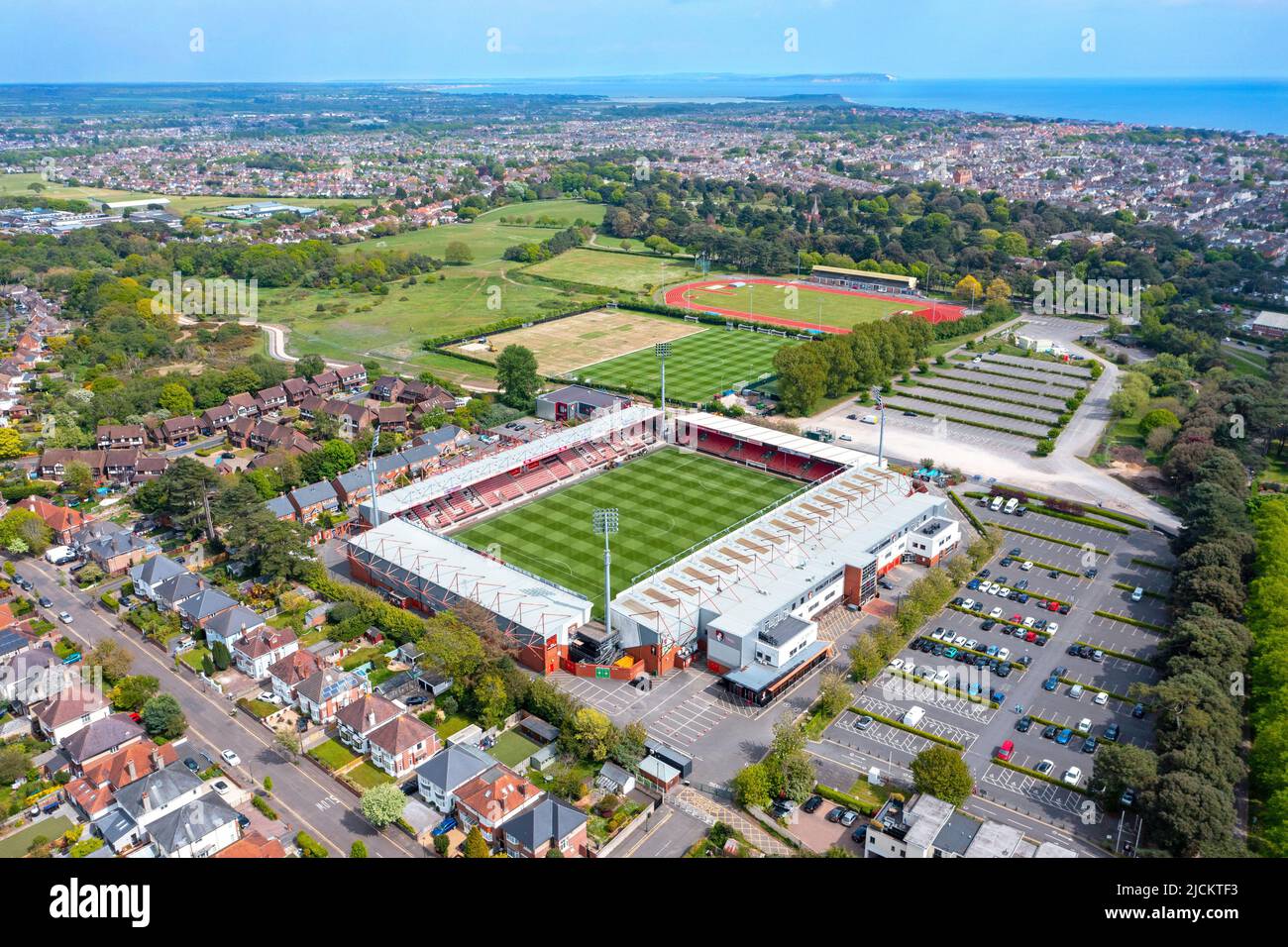 AFC Bournemouth, Stade Vitality, image aérienne. 13th mai 2022 Banque D'Images