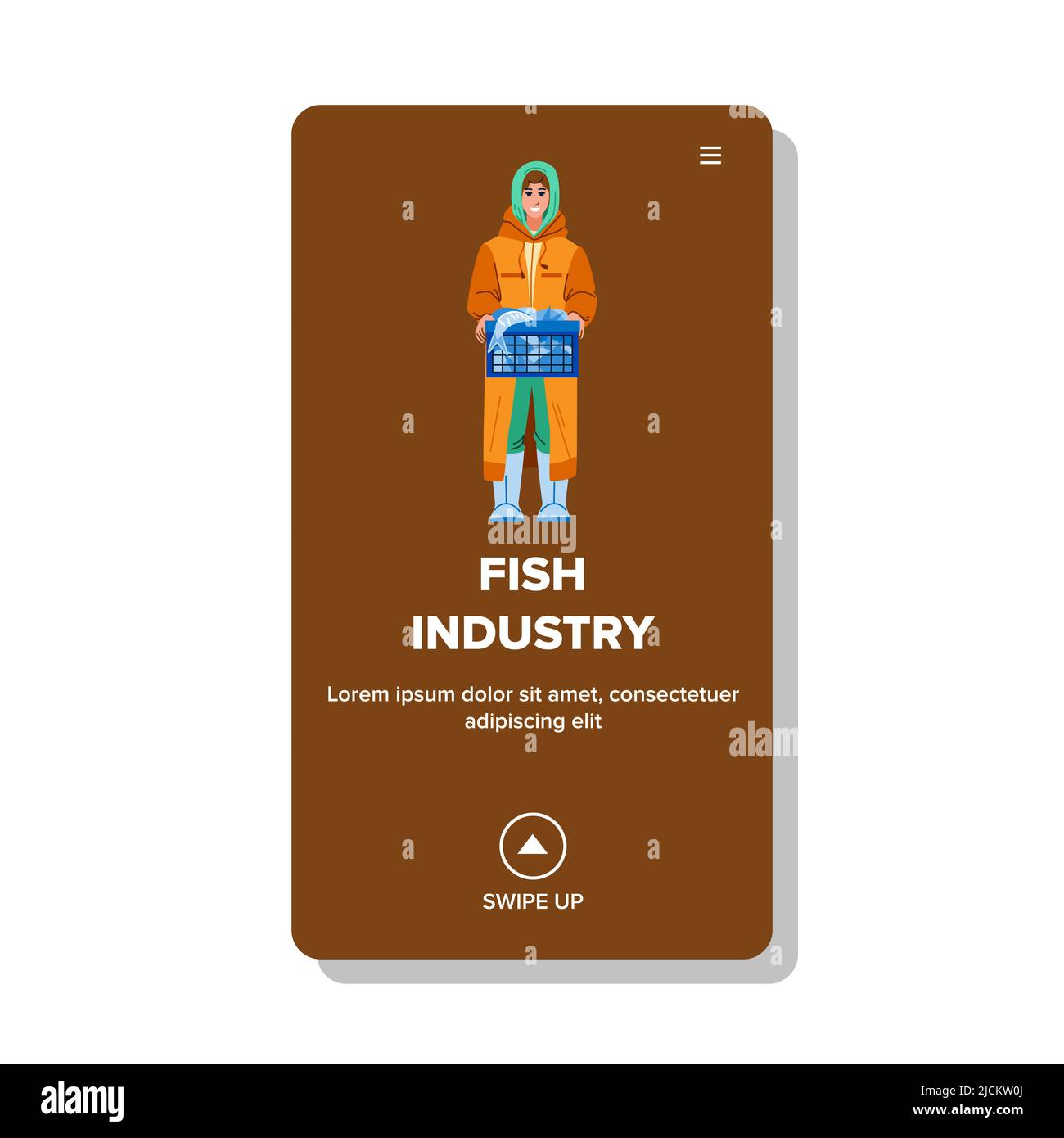 vecteur de l'industrie du poisson Illustration de Vecteur