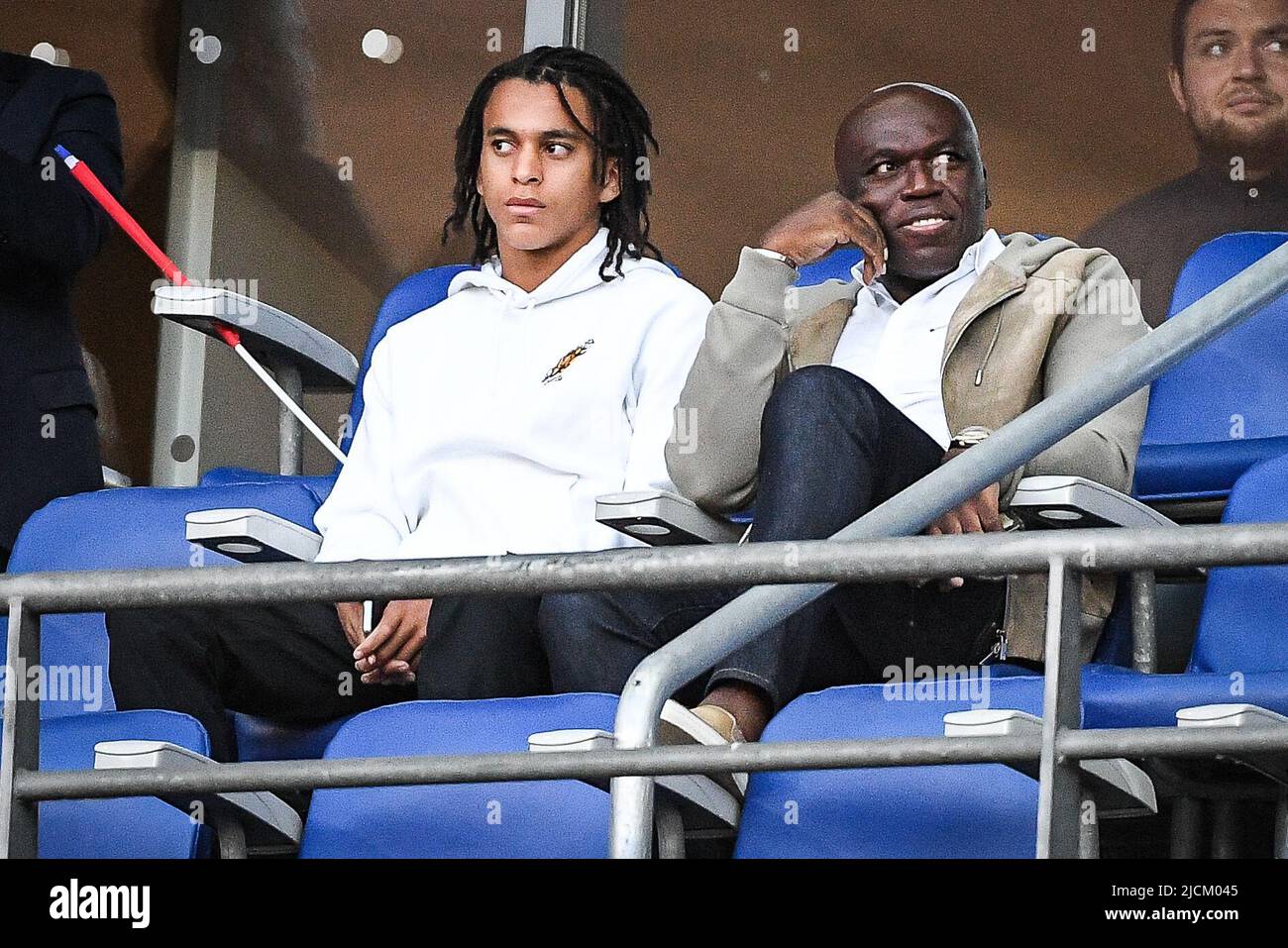 Wilfrid (Wilfried) et Ethan MBAPPE lors de la Ligue des Nations de l'UEFA, Ligue A - match de football du Groupe 1 entre la France et la Croatie sur 13 juin 2022 au Stade de France à Saint-Denis près de Paris, France - photo: Matthieu Mirville/DPPI/LiveMedia Banque D'Images