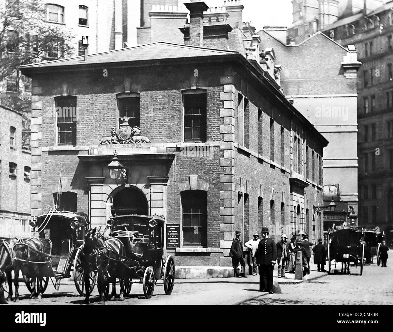 The London Carriage Office, époque victorienne Banque D'Images