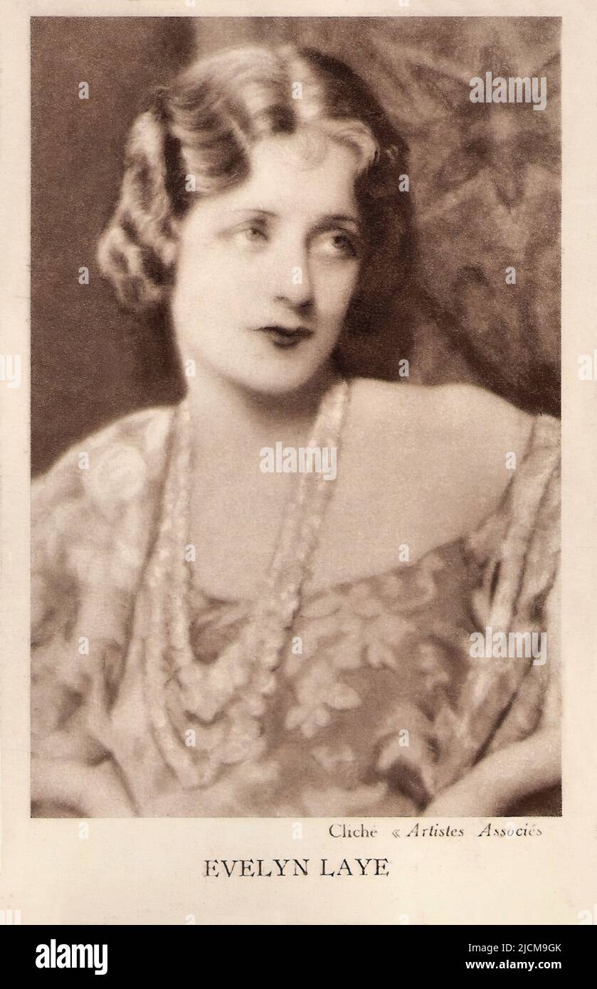 Portrait d'Evelyn Laye - époque silencieuse d'Hollywood Banque D'Images