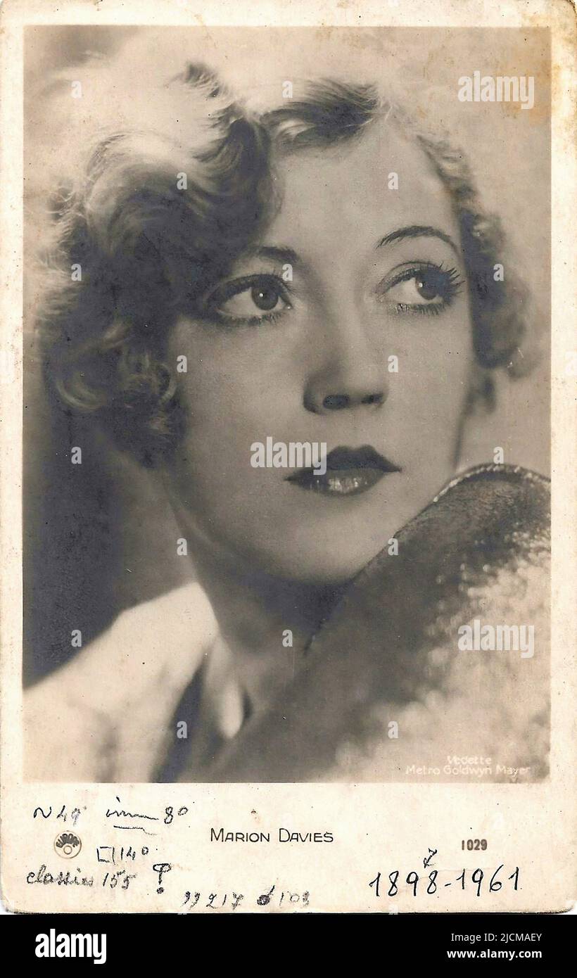 Portrait de Marion Davies 003 - époque silencieuse d'Hollywood Banque D'Images