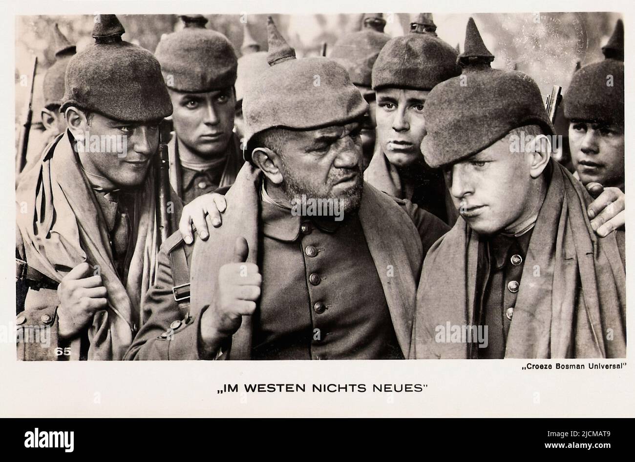 Portrait de Lew Ayres, Louis Wolheim et Owen Davis jr. Dans tout le calme sur le front occidental - l'ère silencieuse d'Hollywood Banque D'Images