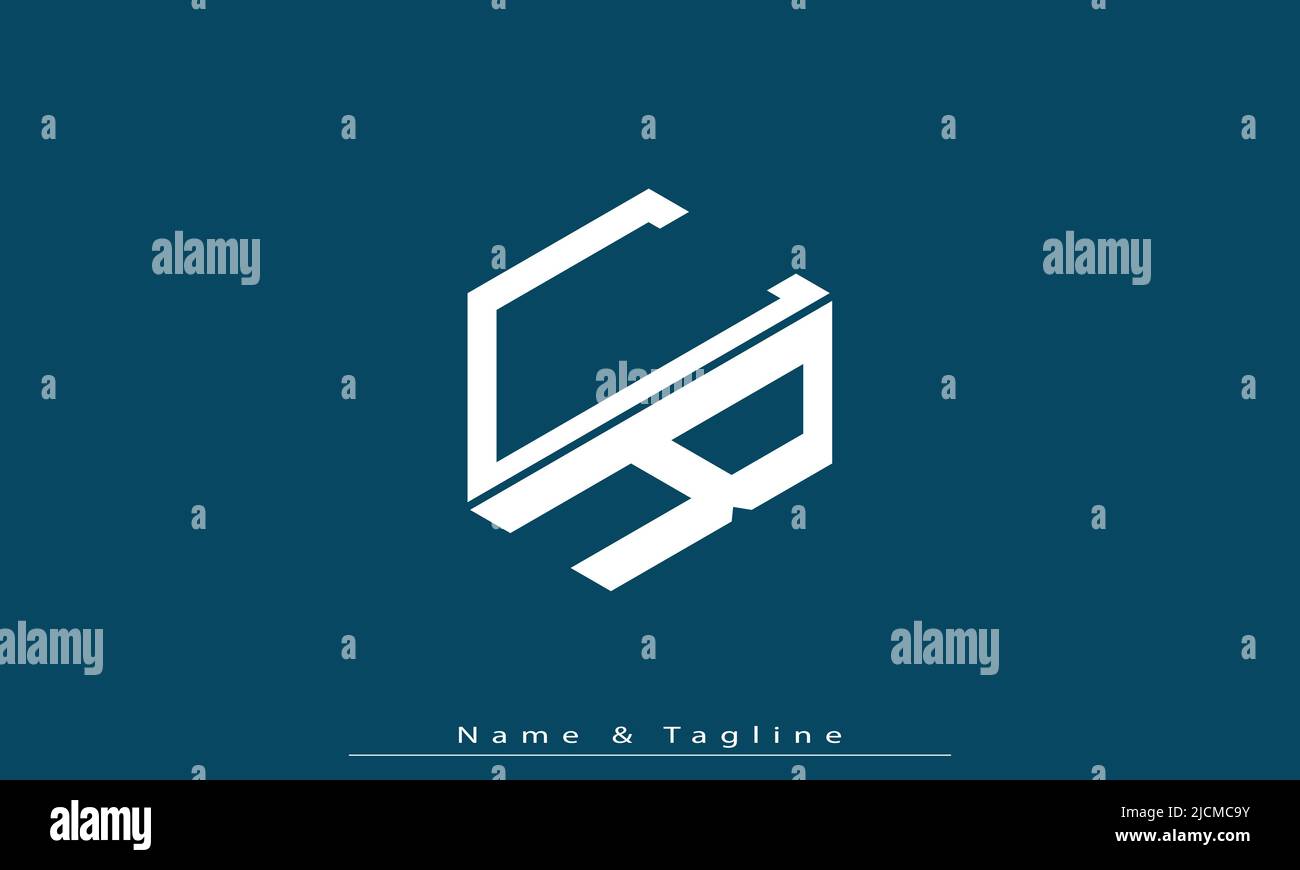Lettres de l'alphabet initiales Monogram logo CR , RC Illustration de Vecteur