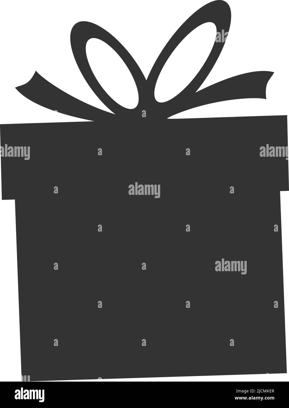 symbole de boîte cadeau isolé sur une illustration vectorielle blanche Illustration de Vecteur