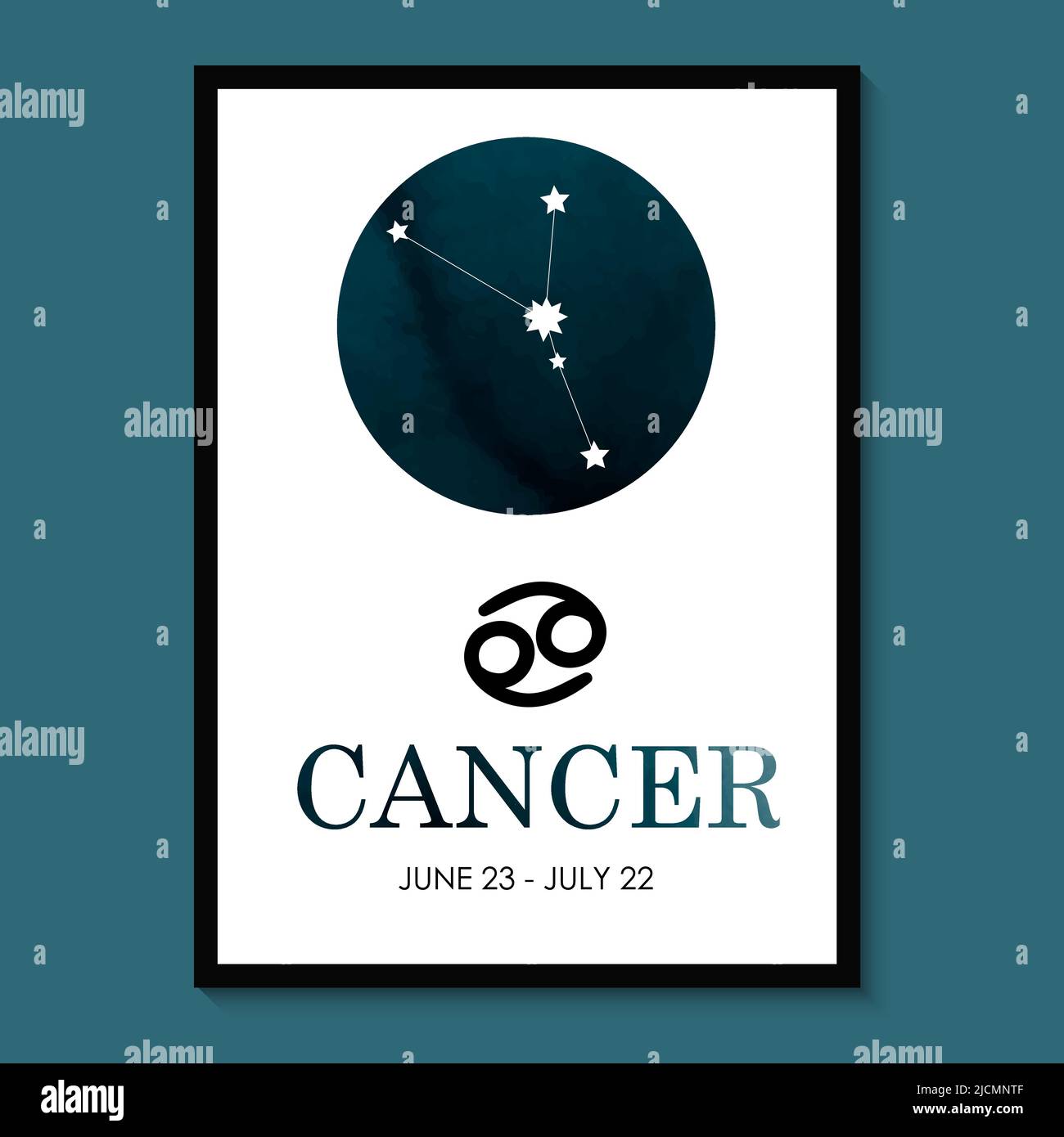 Zodiaque du cancer. Icône du zodiaque du cancer. Illustration du vecteur d'astrologie de constellation de cancer. Illustration de l'astrologie Illustration de Vecteur