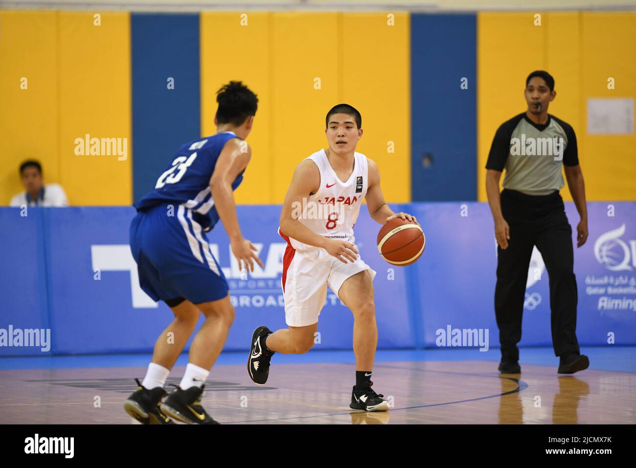 Doha, Qatar. 14th juin 2022. L'équipe de basket-ball de Shuto Sakihama du  Japon en action lors du match de championnat asiatique 2022 FIBA U16 entre  les Philippines et le Japon au Hall