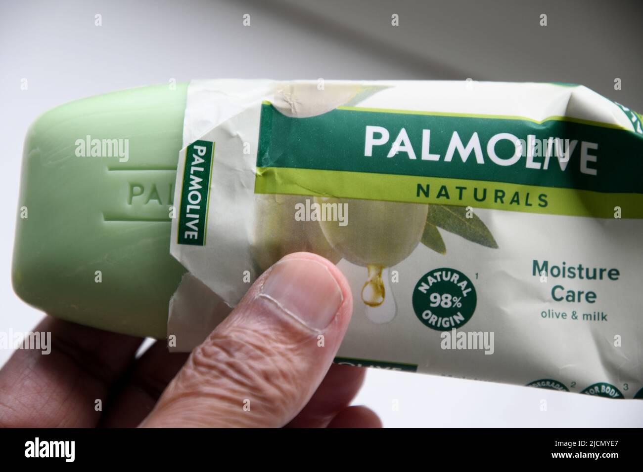 Copenhague /Danemark/14 juin 2022 / savon pour les mains couleur verte pour pallmolive inm Copenhague Danemark.( photo..Francis Joseph Dean/Deanimages). Banque D'Images