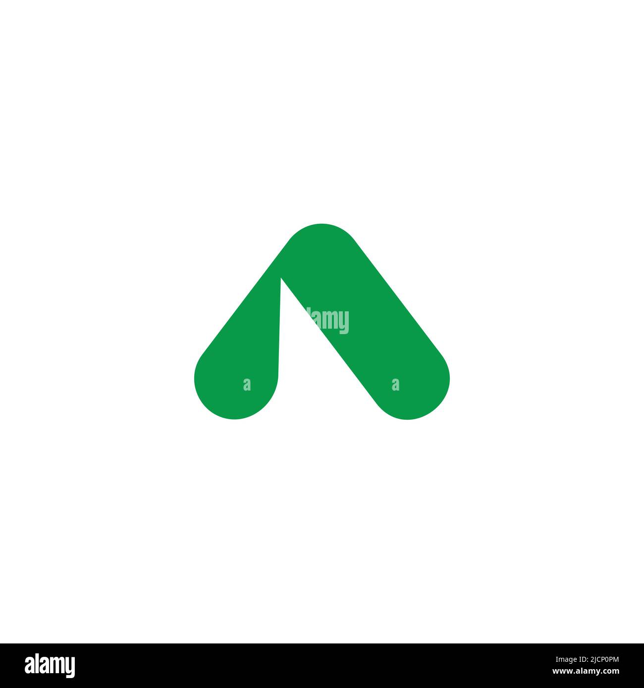 triangle vert chemin de montagne rue abstrait logo vecteur Illustration de Vecteur