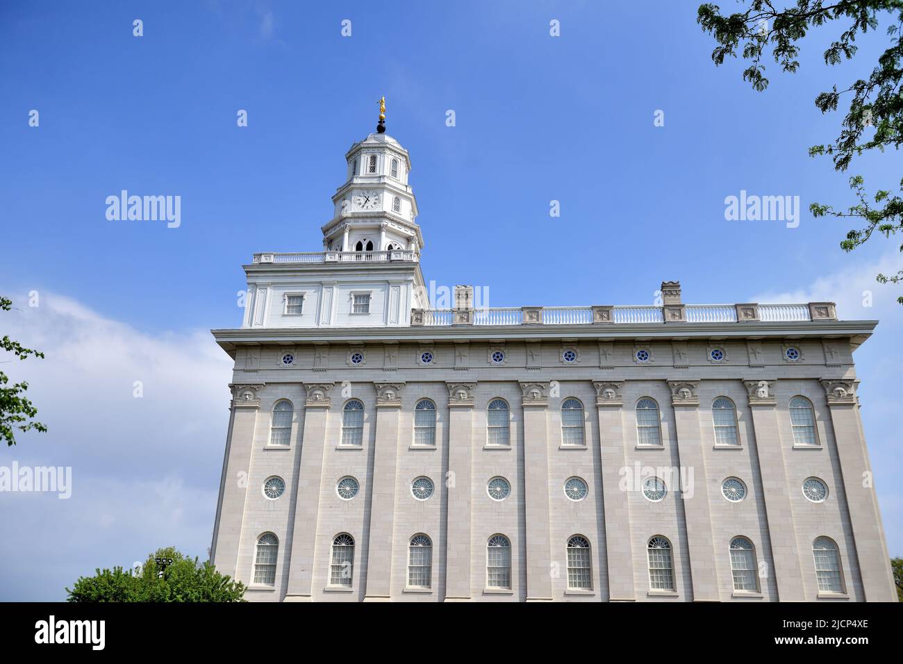 Nauvoo, Illinois, États-Unis. Le temple de Nauvoo Illinois, construit dans le style architectural de la renaissance grecque, a été dédié en 2002. Banque D'Images