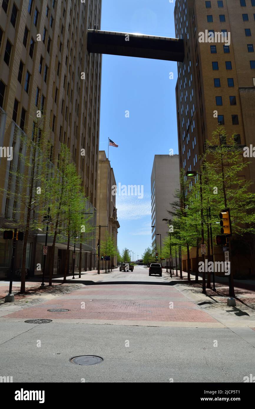 COMPLEXE AT&T Plaza dans le centre-ville de Dallas, Texas Banque D'Images