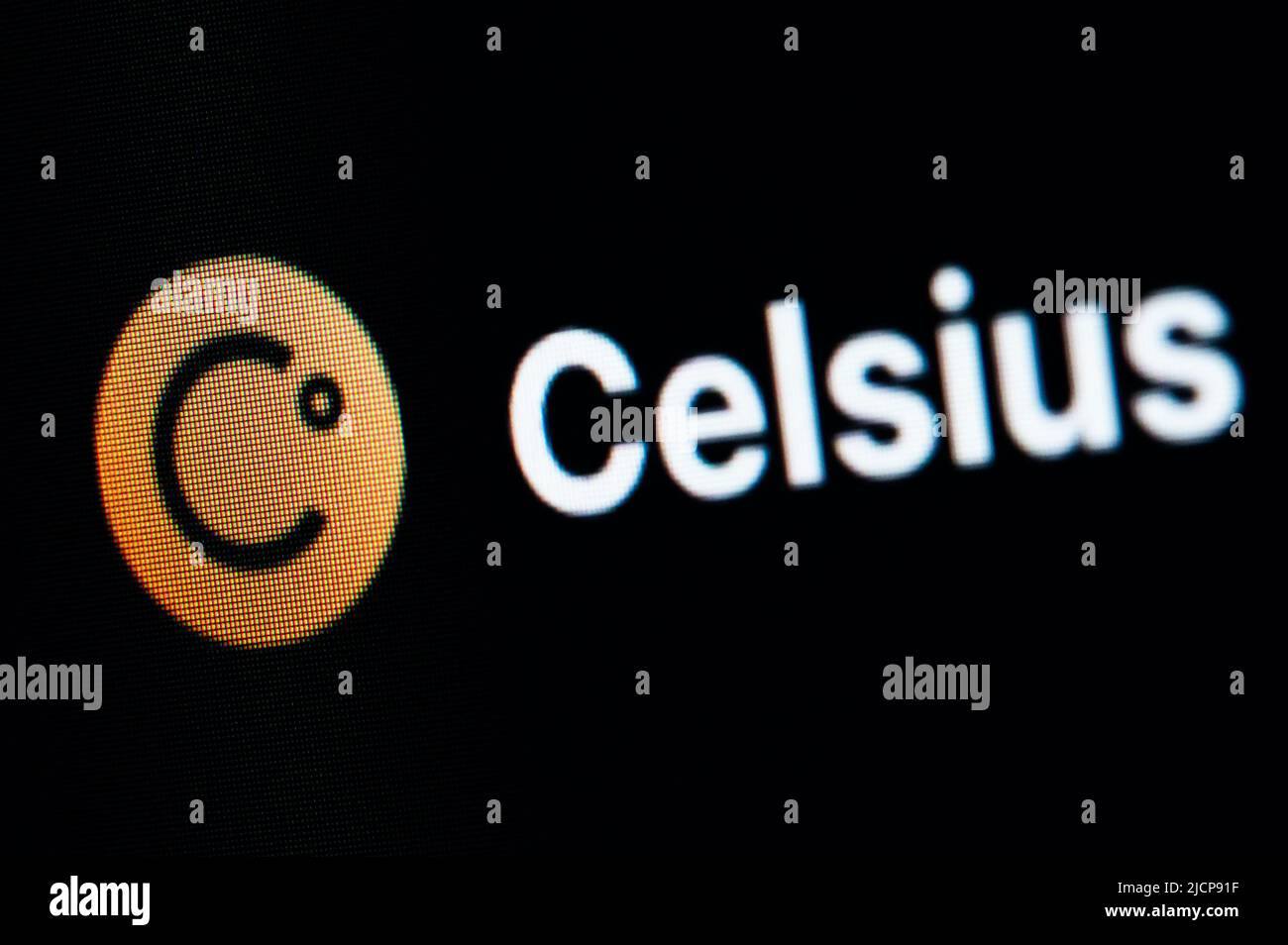Rottweil, Allemagne. 14th juin 2022. Le logo de la société de crypto Celsius est visible sur l'écran d'un ordinateur dans un bureau. Credit: Silas Stein//dpa/Alay Live News Banque D'Images