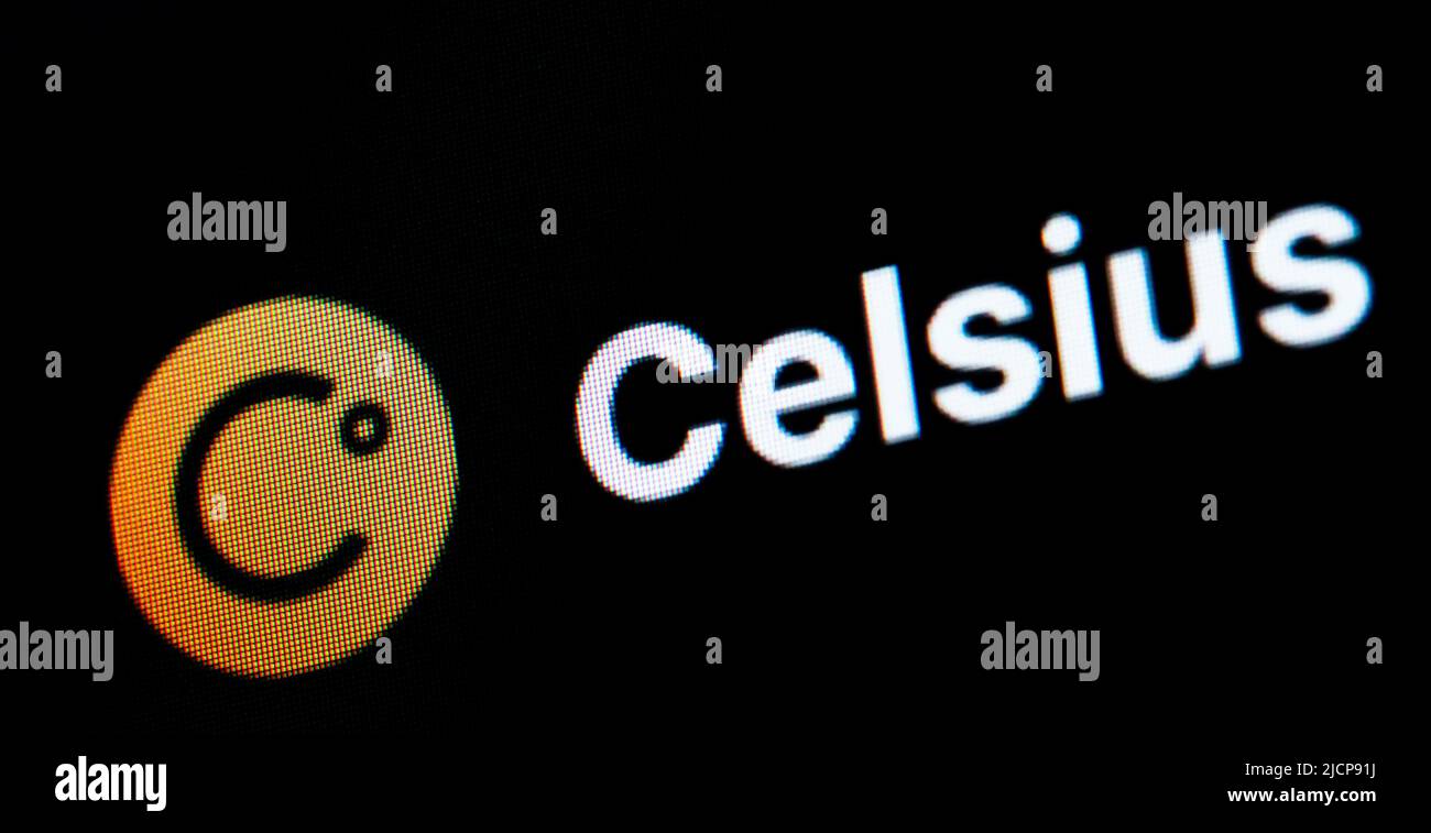Rottweil, Allemagne. 14th juin 2022. Le logo de la société de crypto Celsius est visible sur l'écran d'un ordinateur dans un bureau. Credit: Silas Stein//dpa/Alay Live News Banque D'Images