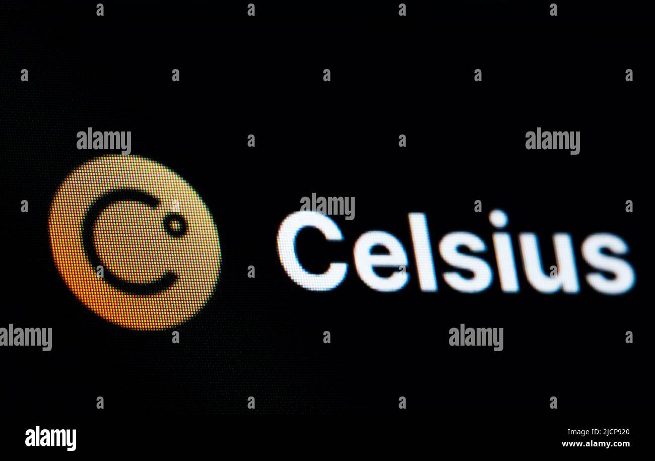 Rottweil, Allemagne. 14th juin 2022. Le logo de la société de crypto Celsius est visible sur l'écran d'un ordinateur dans un bureau. Credit: Silas Stein//dpa/Alay Live News Banque D'Images