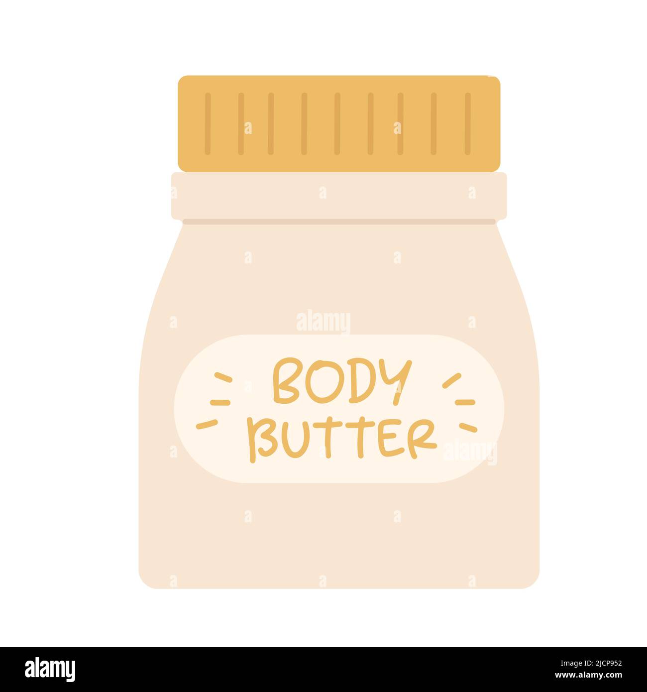 Produit naturel de beurre de corps. Produits de soins écologiques, illustration vectorielle de cosmétiques écologiques Illustration de Vecteur