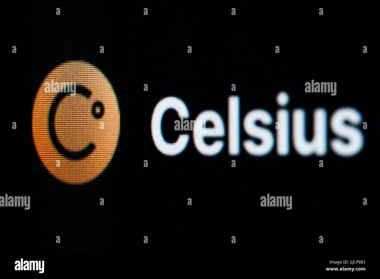 Rottweil, Allemagne. 14th juin 2022. Le logo de la société de crypto Celsius est visible sur l'écran d'un ordinateur dans un bureau. Credit: Silas Stein//dpa/Alay Live News Banque D'Images