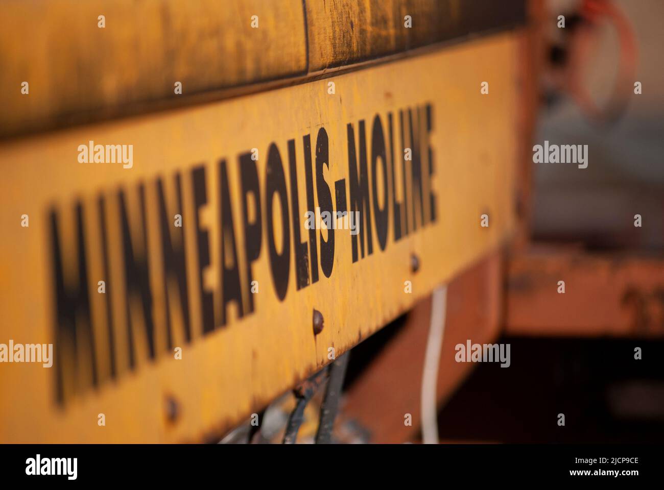 Gros plan d'un tracteur Moline de Minneapolis Banque D'Images