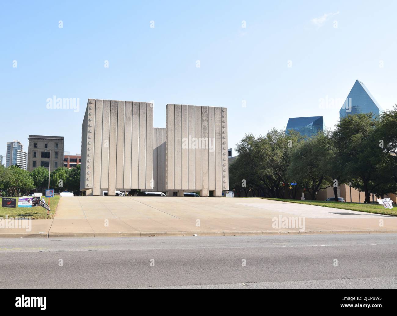 John F. Kennedy Memorial Plaza dans le centre-ville de Dallas, Texas Banque D'Images