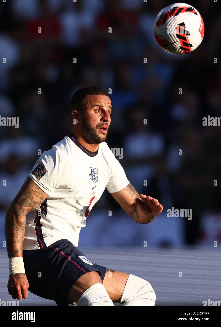 Wolverhampton, Angleterre, 14th juin 2022. Kyle Walker d'Angleterre lors du match de l'UEFA Nations League à Molineux, Wolverhampton. Le crédit photo doit être lu : Darren Staples / Sportimage Banque D'Images