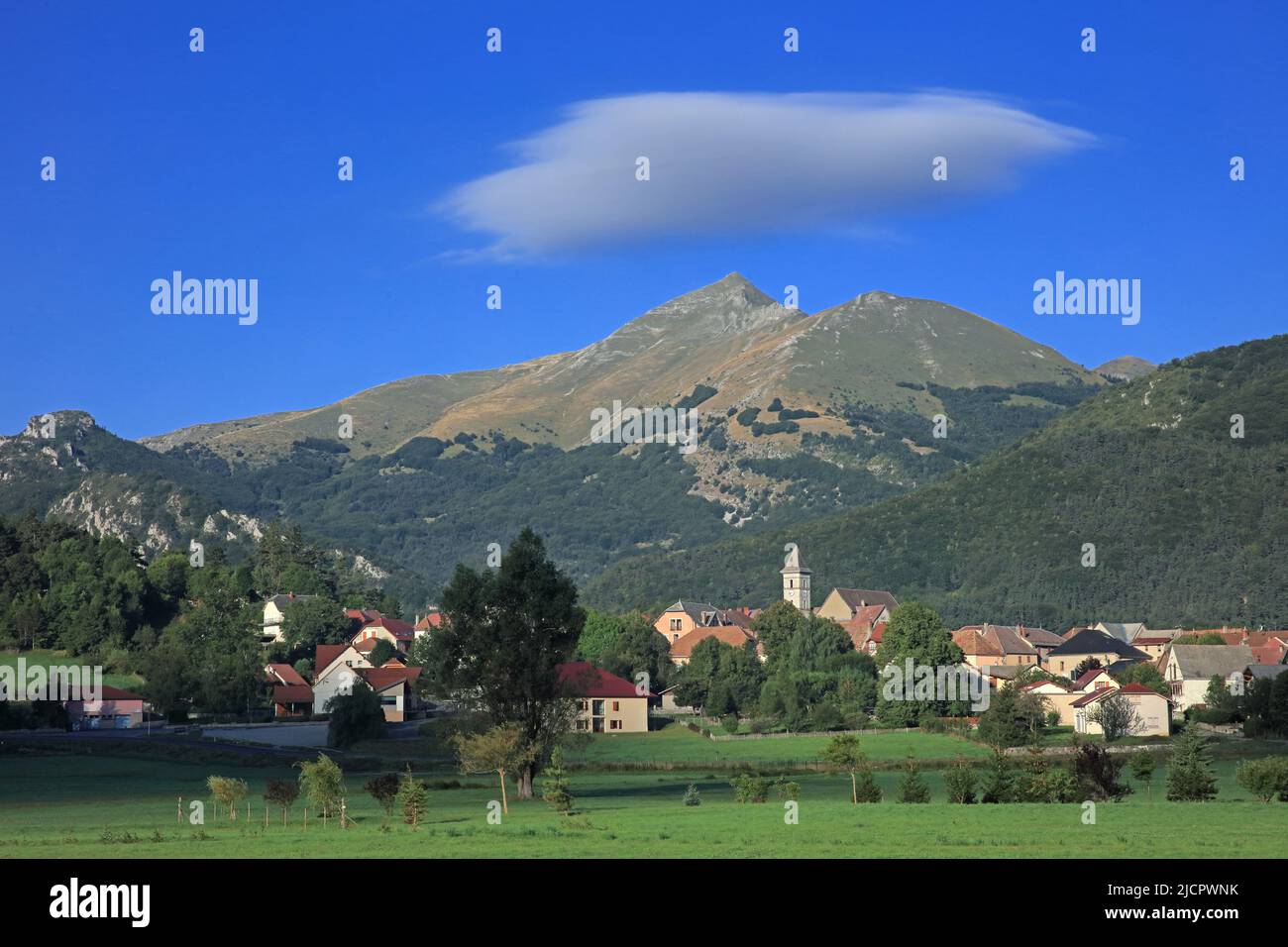 France, Drôme lus-la-Croix-haute, le village, le point de la Toussière, région naturelle de France du pays Buëch Banque D'Images