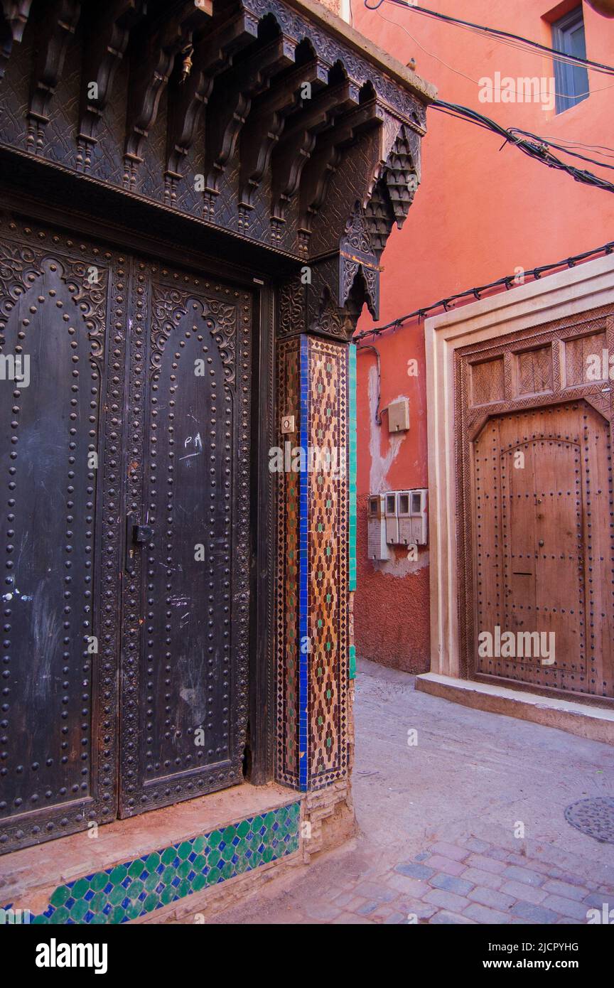 Rues de Marrakech Banque D'Images