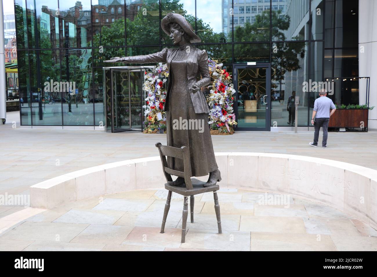 Emmeline Pankhurst Statue St Peters Square Manchester Royaume-Uni Banque D'Images