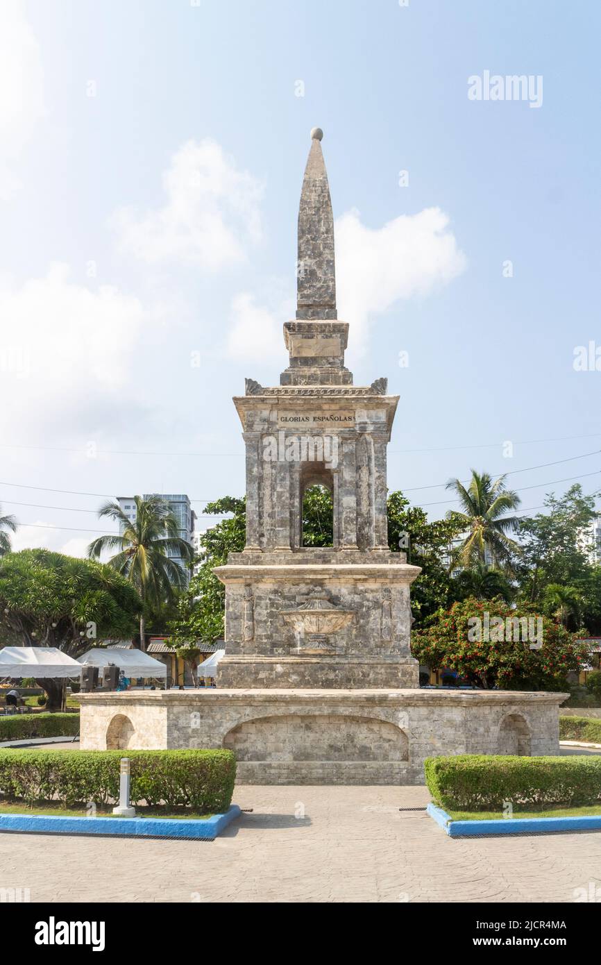 Le monument historique du sanctuaire Mactan était considéré comme l'endroit où la bataille de Mactan a eu lieu et où Magellan a été tué. Banque D'Images
