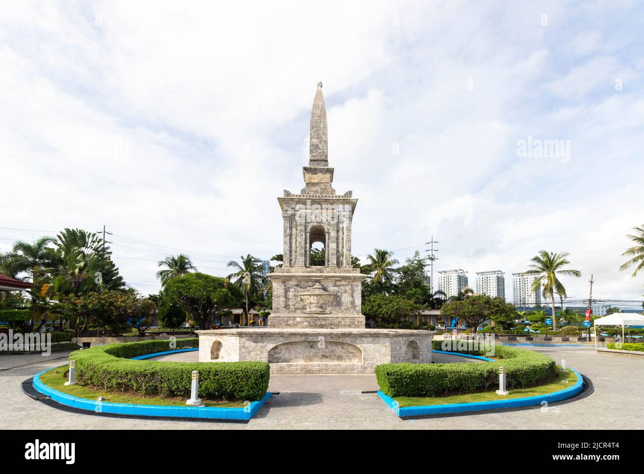 Le monument historique du sanctuaire Mactan était considéré comme l'endroit où la bataille de Mactan a eu lieu et où Magellan a été tué. Banque D'Images