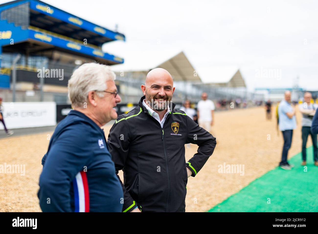 NICOLET Jacques (FRA), PDG de Ligier avec SANNA Giorgio, (ita), responsable de Lamborghini Motorsport, portrait pendant les 2022 24 heures du Mans, 3rd tour du Championnat mondial d'endurance FIA 2022, sur le circuit de la Sarthe, de 11 juin à 12, 2022 au Mans, France - photo Joao Filipe / DPPI Banque D'Images