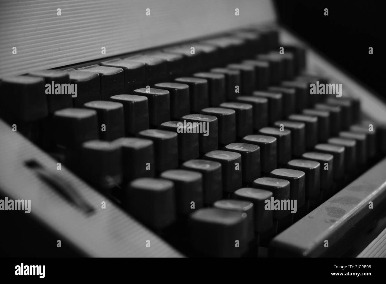 Gros plan sur un clavier poussiéreux pour machine à écrire Banque D'Images