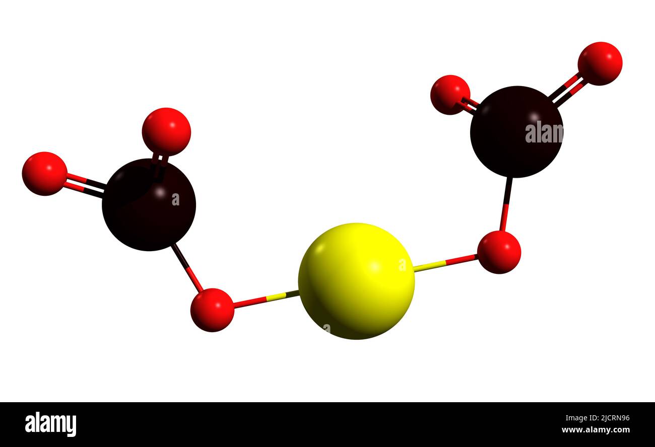 3D image de formule squelettique d'iodate de calcium - structure chimique moléculaire de Е916 isolée sur fond blanc Banque D'Images