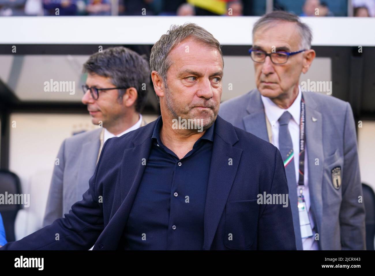 MÖNCHENGLADBACH, ALLEMAGNE - JUIN 14 : entraîneur Hans-Dieter Flick d'Allemagne lors du match de la Ligue des Nations de l'UEFA entre l'Allemagne et l'Italie au parc Borussia sur 14 juin 2022 à Mönchengladbach, Allemagne (photo de Joris Verwijst/Orange Pictures) Banque D'Images