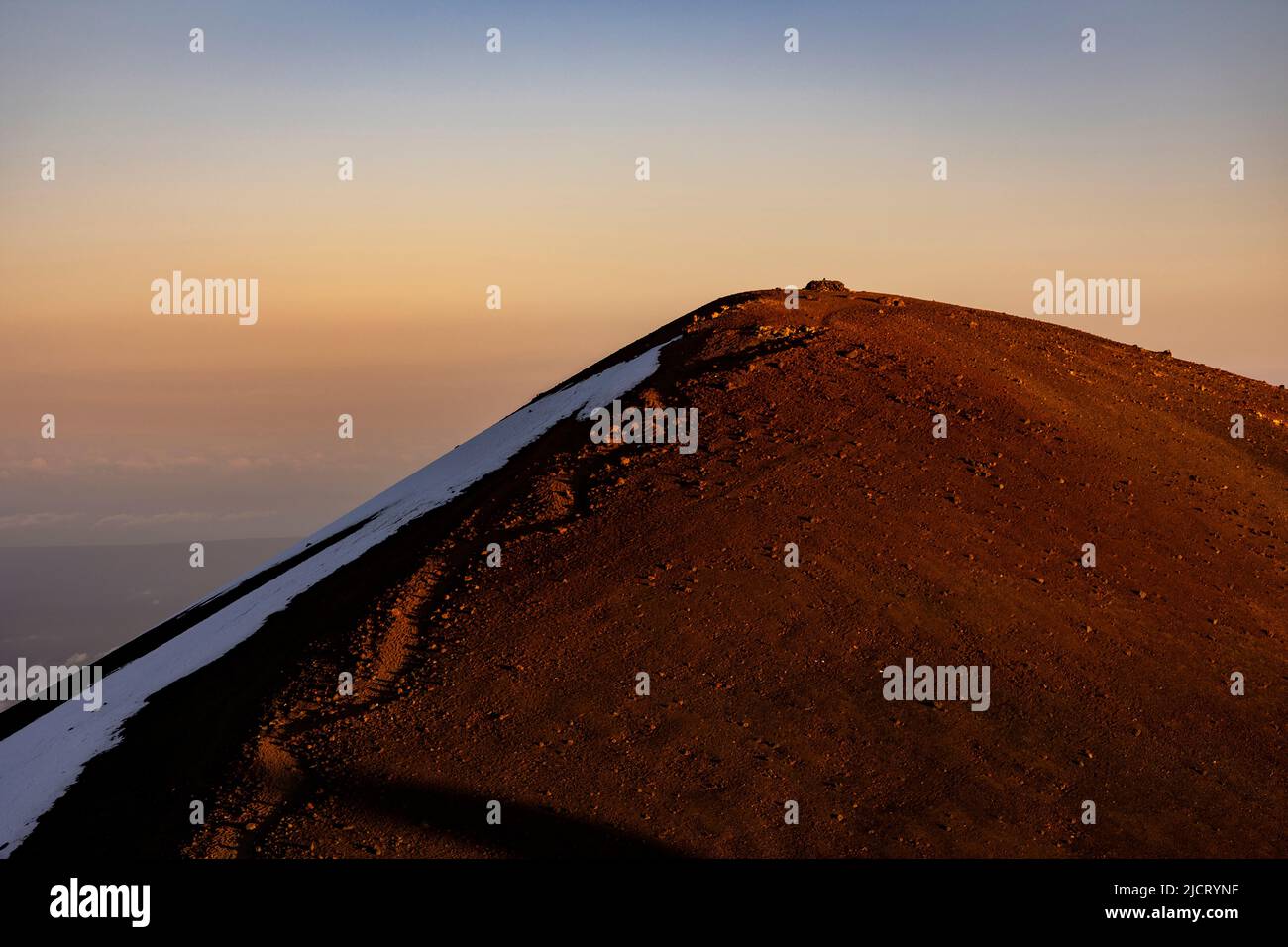 Sommet de Mauna Kea sur la grande île d'Hawaï Banque D'Images