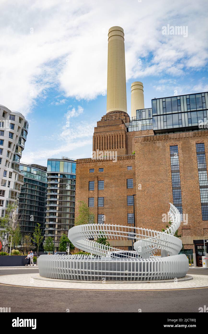 Le site de Battersea Power Station redéveloppé à Londres, Angleterre, Royaume-Uni Banque D'Images
