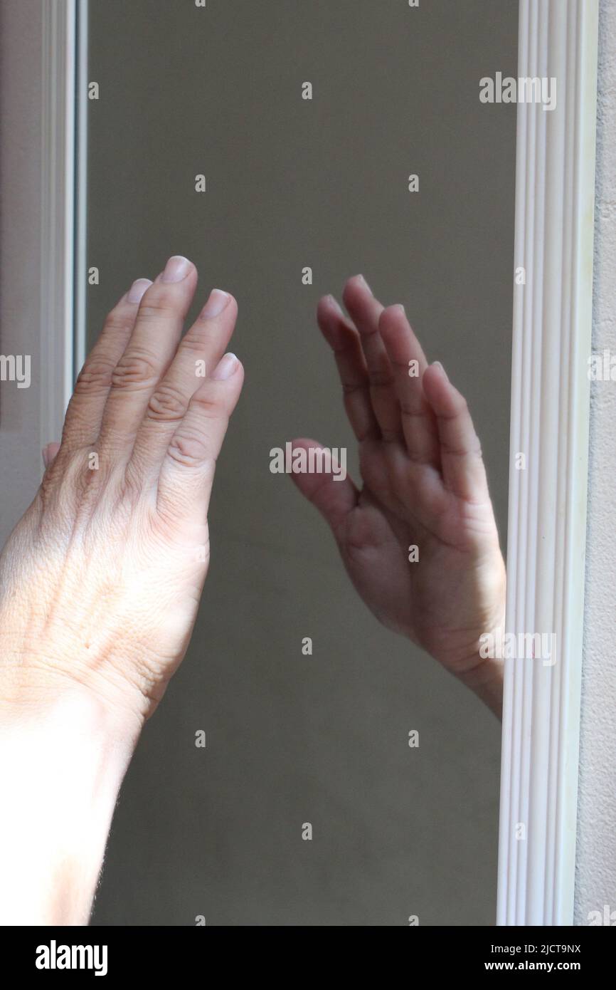 Reflet dans le miroir Banque D'Images