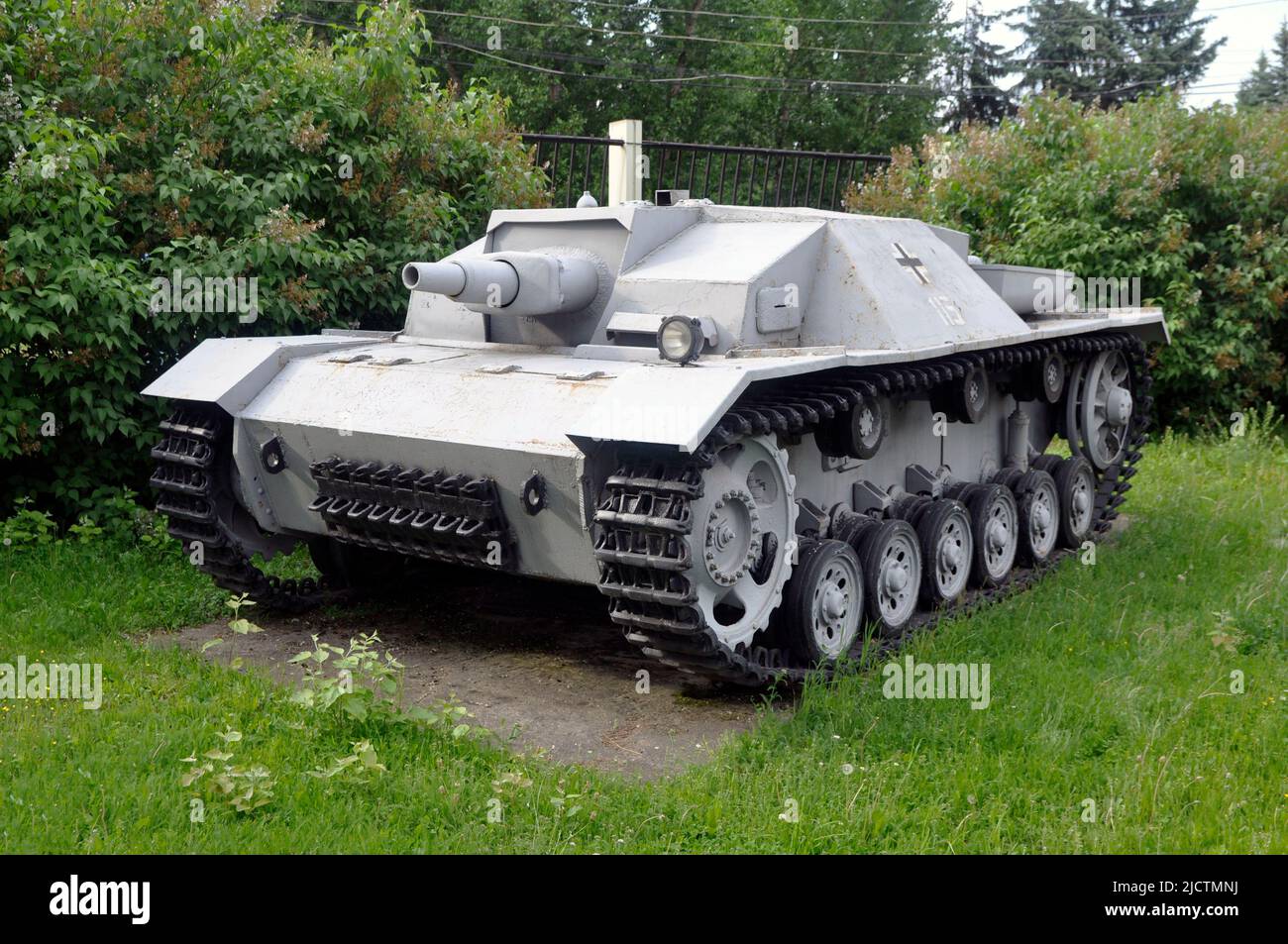 Moscou, Russie - 12 juin 2022: Fusil d'assaut allemand StuG. III de la Seconde Guerre mondiale Exposition du Musée de la victoire sur la colline Poklonnaya. Banque D'Images