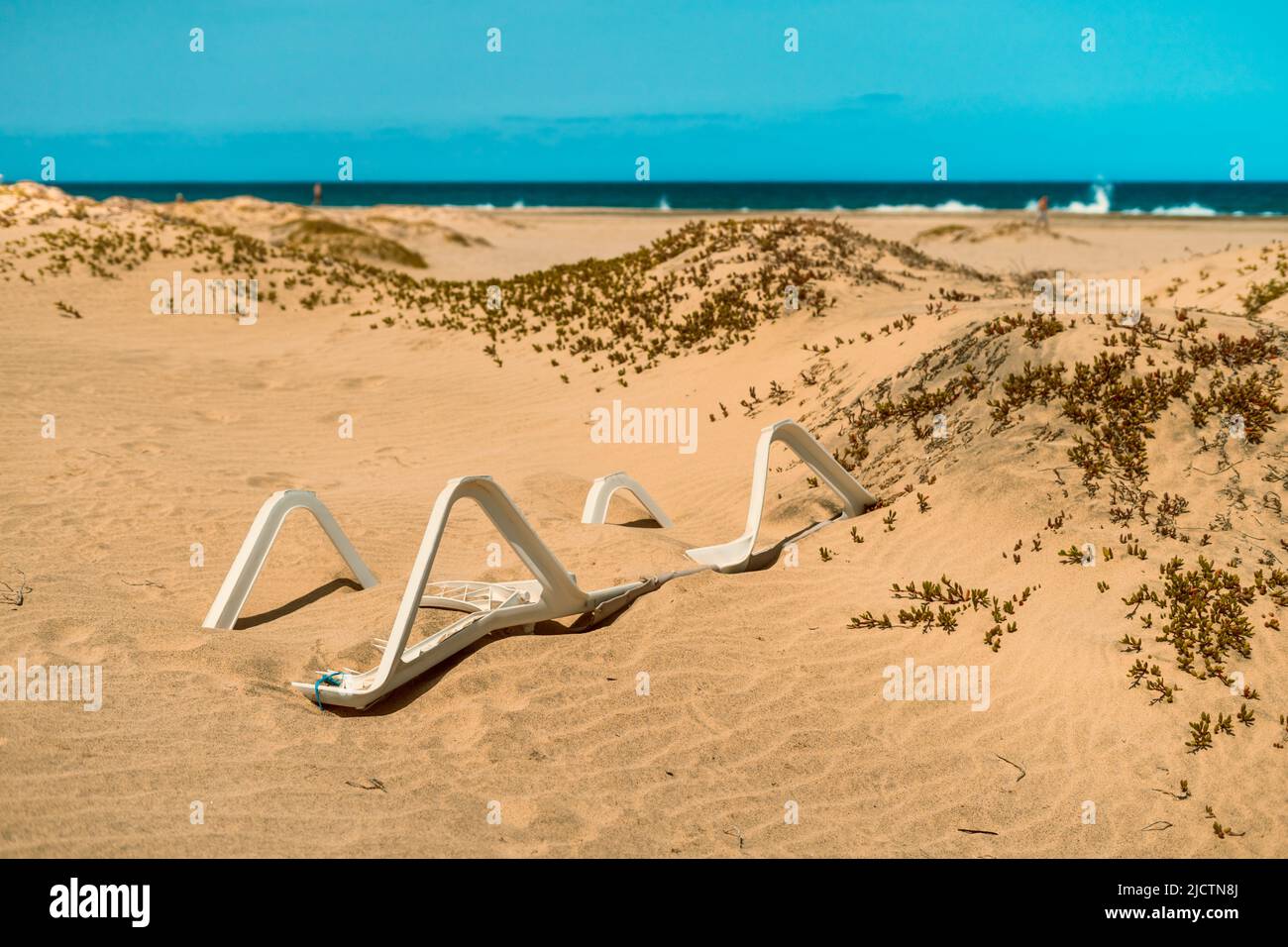 Lit de sable dans le sable Banque D'Images