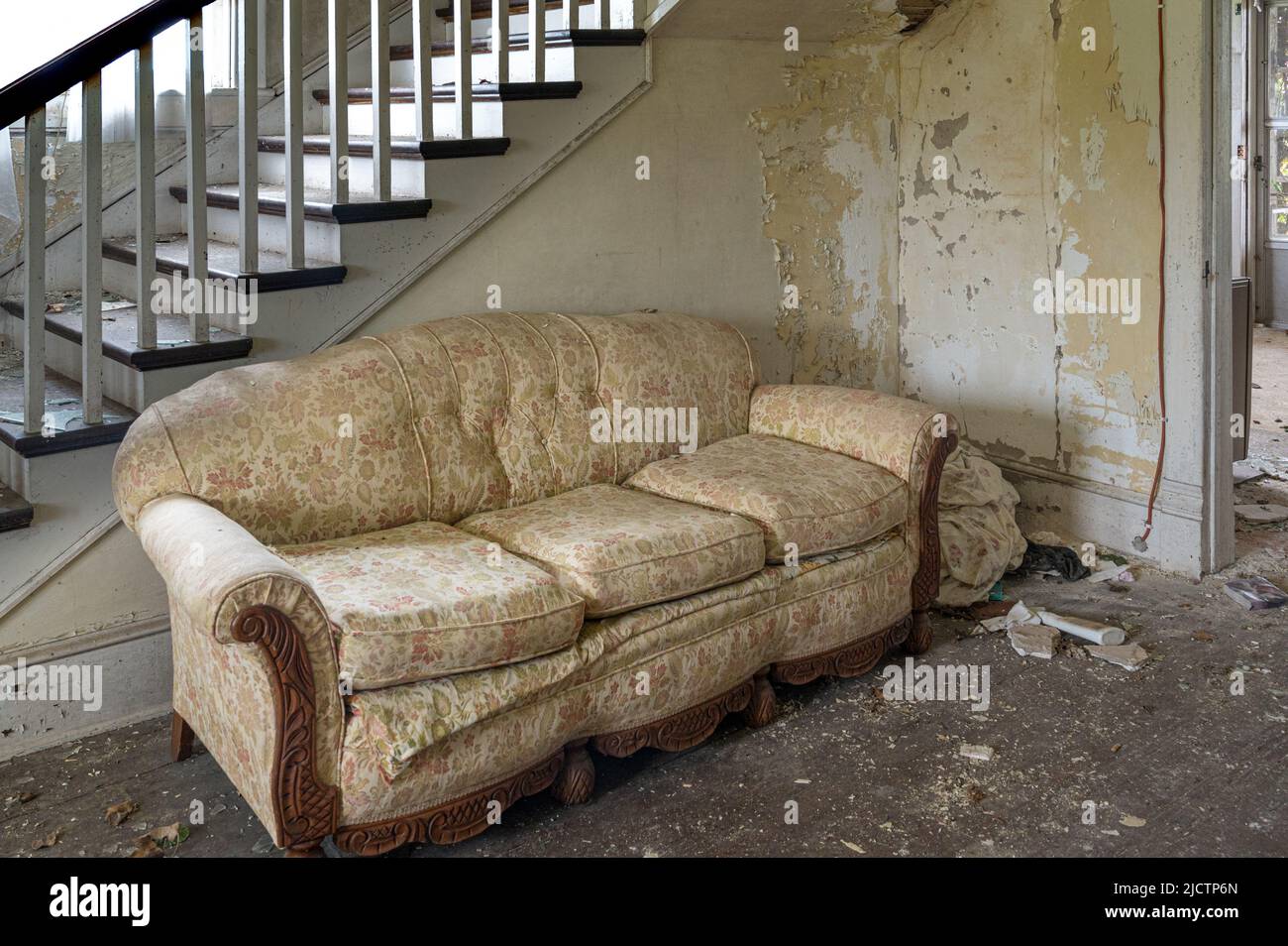 Intérieur de maison abandonnée Banque D'Images